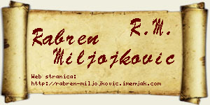 Rabren Miljojković vizit kartica